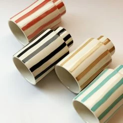 Jungalow® New Kaya Striped Ceramic Cups By Justina Blakeney™