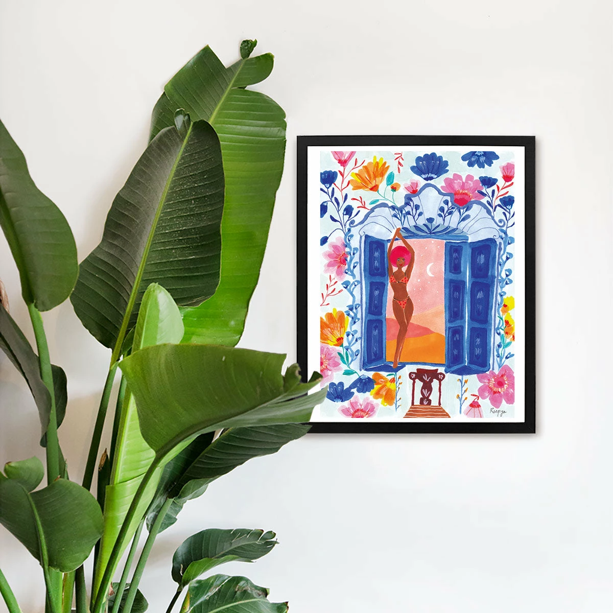 Blue Window Art Print By Roeqiya Fris Gifts $100-$250 4 Blue Window Art Print By Roeqiya Fris Gifts $100-$250