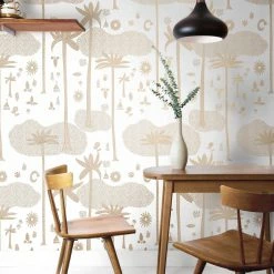 Jungalow® Cosmic Desert Wallpaper In Gold By Justina Blakeney® - Paste The Sheet