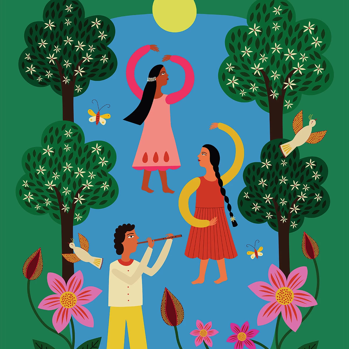 Flower Dance Art Print By Maheswari Janarthanan Gifts $100-$250 3 Flower Dance Art Print By Maheswari Janarthanan Gifts $100-$250