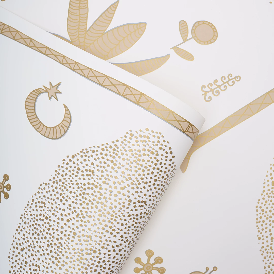Jungalow® Cosmic Desert Wallpaper In Gold By Justina Blakeney® - Paste The Sheet