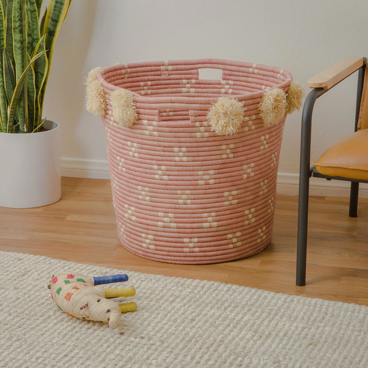 AAA Kids Blush Handmade Pom Pom Hamper 3 AAA Kids Blush Handmade Pom Pom Hamper