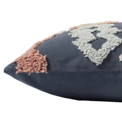 Loloi Rugs All Pillows Blue Tufted Pillow