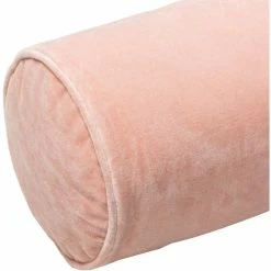 Surya All Pillows Cotton Velvet Bolster Pillow In Pink 7 Surya All Pillows Cotton Velvet Bolster Pillow In Pink