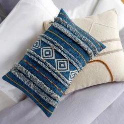 Surya All Pillows Denim Stitch Pillow