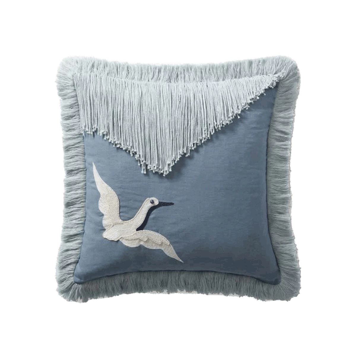 Loloi Rugs Beaded Fringe Egret Pillow By Justina Blakeney® X Loloi All Pillows 3 Loloi Rugs Beaded Fringe Egret Pillow By Justina Blakeney® X Loloi All Pillows
