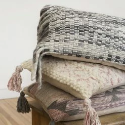 Loloi Rugs Grey Woven Pillow By Justina Blakeney® X Loloi