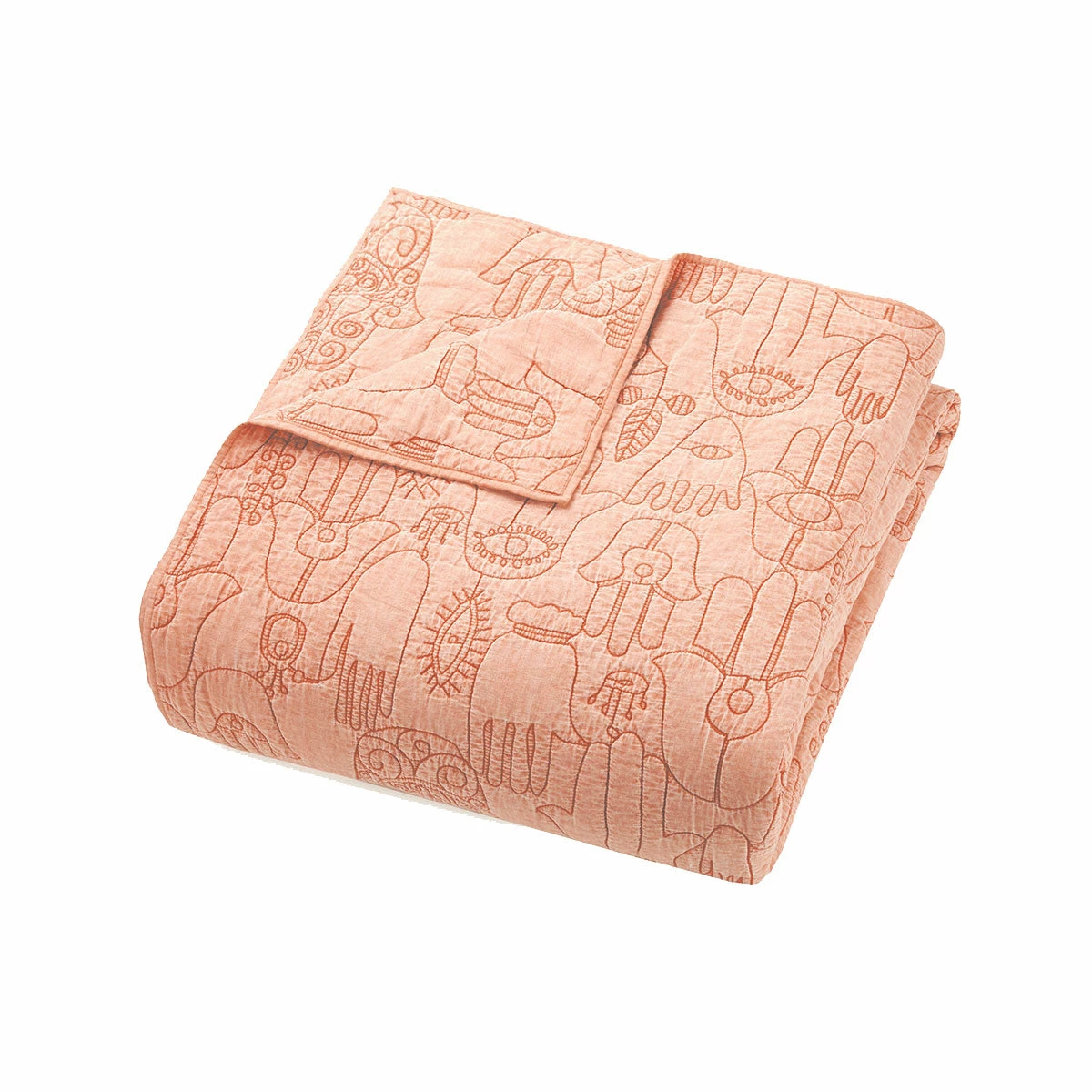 Peking All Décor Peach Hamsa Quilt Set By Jungalow® 5 Peking All Décor Peach Hamsa Quilt Set By Jungalow®