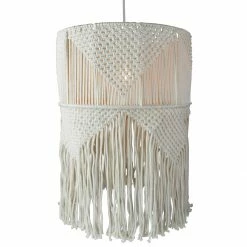 HomArt All Lighting Tall Macrame Pendant Lamp
