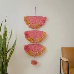 AAA Coral Sunset Raffia Wall Hanging All Décor & Mirrors