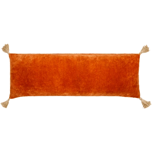 Surya New Orange Velvet Lumbar Pillow 5 Surya New Orange Velvet Lumbar Pillow