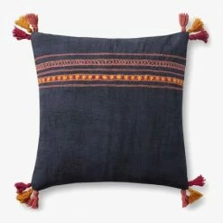 Loloi Rugs All Pillows Navy Tassel Pillow By Justina Blakeney® X Loloi