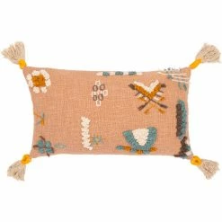 Surya Pink Textured Pillow