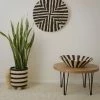 AAA Planters Black Fringed Striped Planter 2 AAA Planters Black Fringed Striped Planter