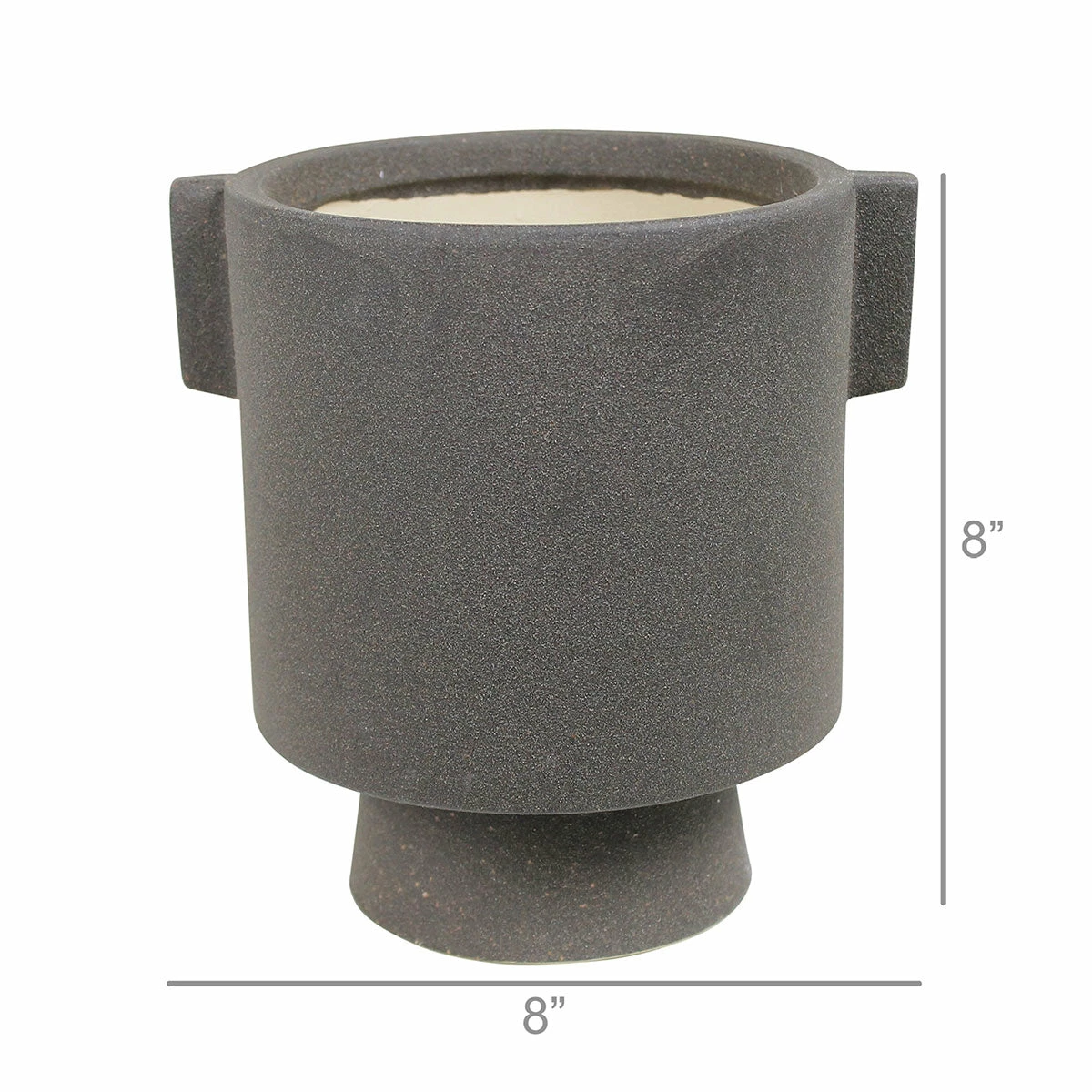 HomArt New Charcoal Ceramic Planter 4 HomArt New Charcoal Ceramic Planter