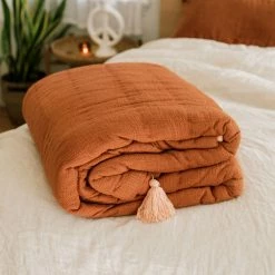 Jungalow® Sol Natural Dyed Quilt In Rust By Like A Lion™ All Décor