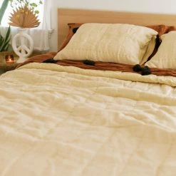 Jungalow® Sol Natural Dyed Quilt In Sand By Like A Lion™ All Décor 7 Jungalow® Sol Natural Dyed Quilt In Sand By Like A Lion™ All Décor