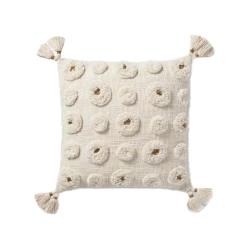 Loloi Rugs Crema Shag Pillow By Justina Blakeney® X Loloi