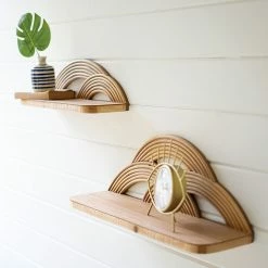 Kalalou Arched Cane Shelf Set All Décor & Mirrors 7 Kalalou Arched Cane Shelf Set All Décor & Mirrors