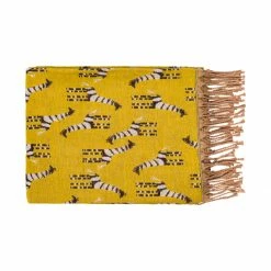 Surya Golden Giraffe Throw Blanket Throw Blankets