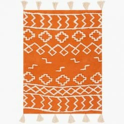 Surya Tangerine Throw Blanket
